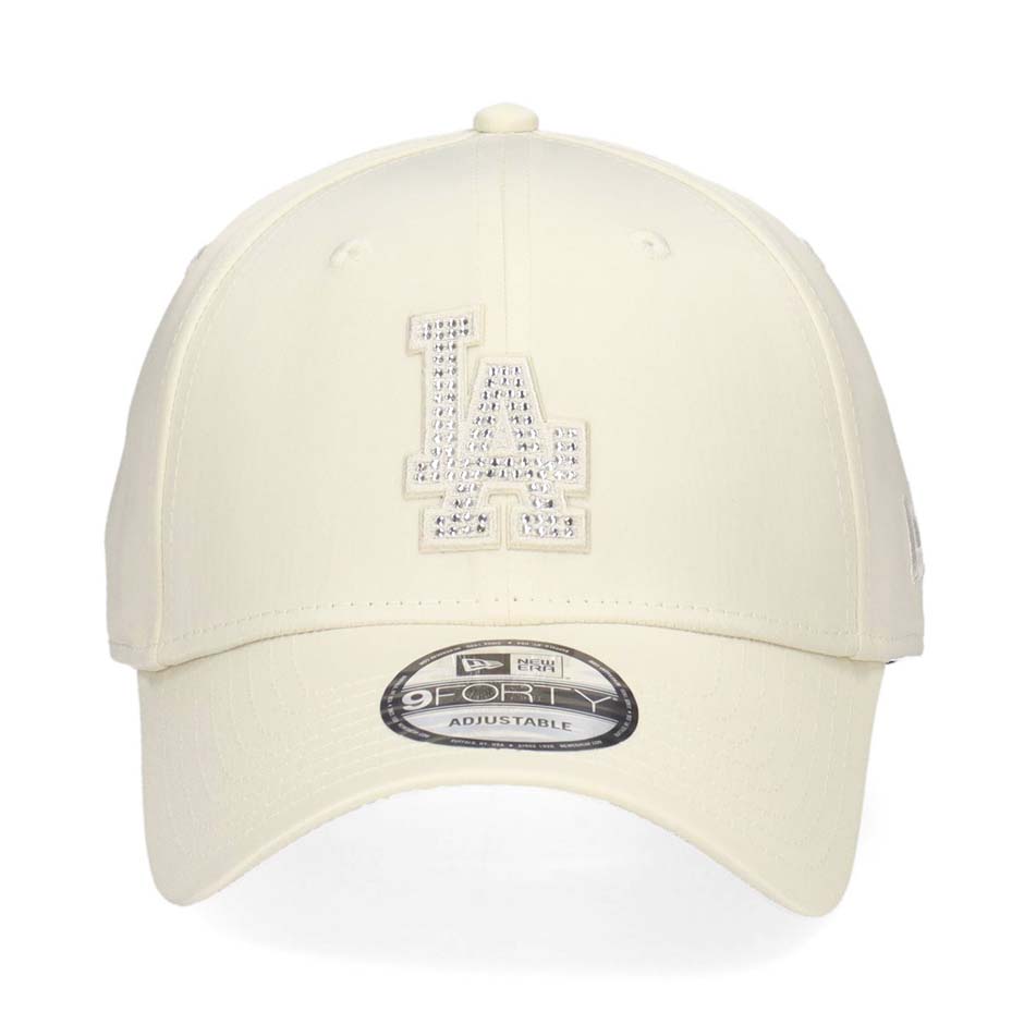 ニューエラ LA ドジャース ニットキャップ ラインストーン オフホワイト NEW ERA（ニューエラ） 9FORTY ホワイトデー ラインストーン キャップ