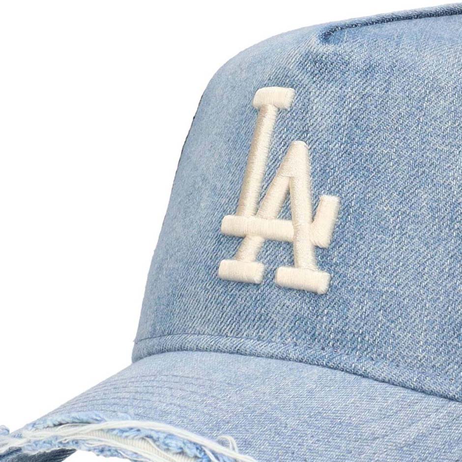 ニューエラ 9FORTY A-Frame ダメージ キャップ LA NY デニム キャンバス 帽子 NEW ERA 940 ドジャース ヤンキース メンズ レディース ブランドの画像