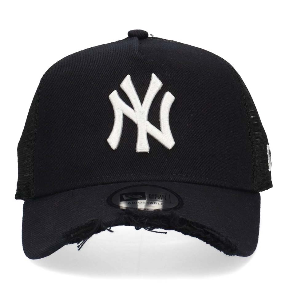 ニューエラ 9FORTY A-Frame ダメージ キャップ LA NY デニム キャンバス 帽子 NEW ERA 940 ドジャース ヤンキース メンズ レディース ブランドの画像