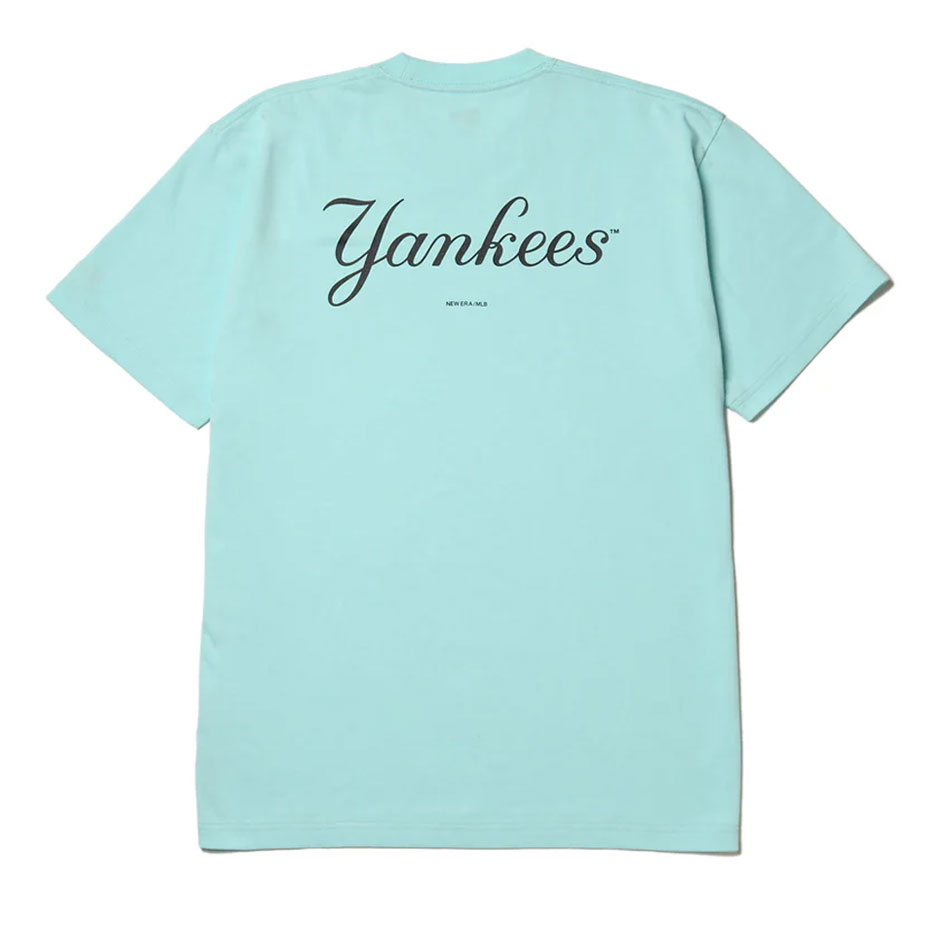 【New Era】Yankees 半袖 袖ロゴ Tシャツ グリーン / 送料無料 NEW ERA ニューエラ Tシャツ 半袖 NY ヤンキース ロゴ クルー