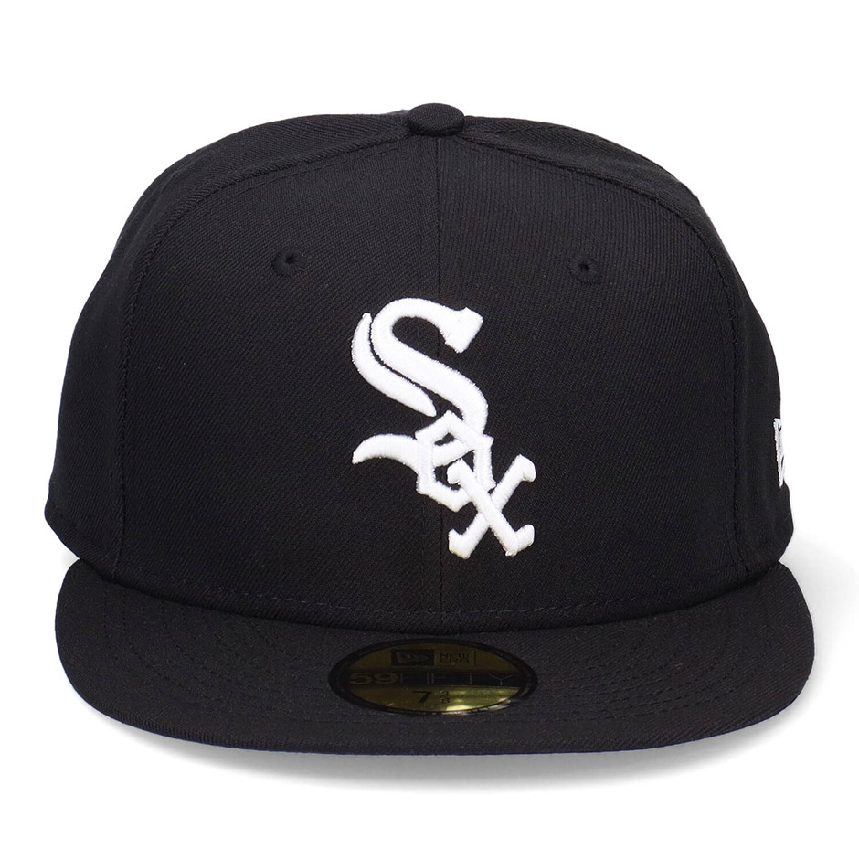 ニューエラ NEW ERA 59FIFTY ホワイト ソックス キャップ 帽子 MLB 大きいサイズ Chicago White Sox 5950 ブラック 70358700｜inreason｜02