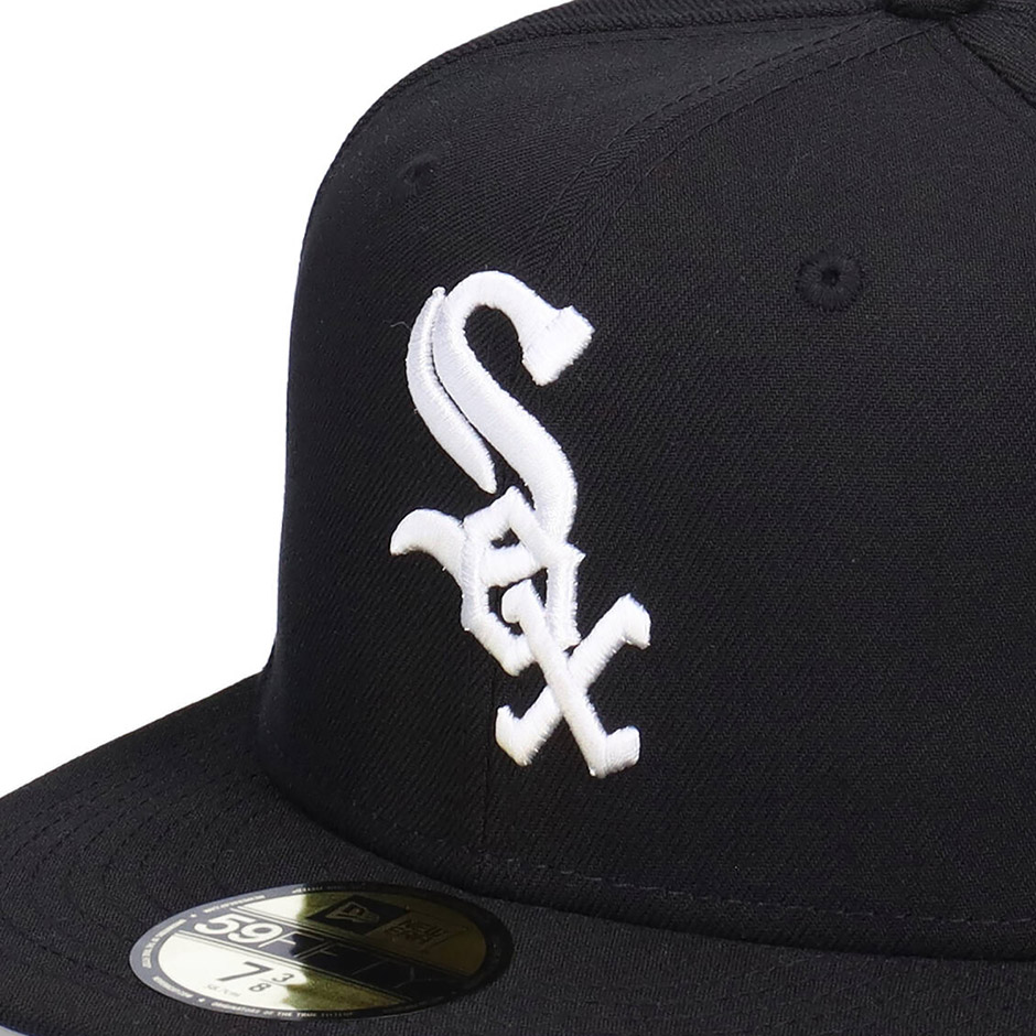 ニューエラ NEW ERA 59FIFTY ホワイト ソックス キャップ 帽子 MLB 大きいサイズ Chicago White Sox 5950 ブラック 70358700｜inreason｜09