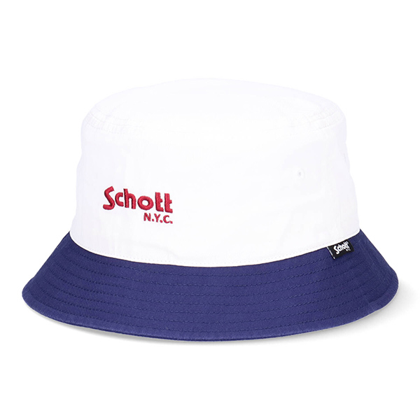 ショット Schott バイカラー バケットハット バケハ 帽子 ユニセックス SCHOTT NYC...