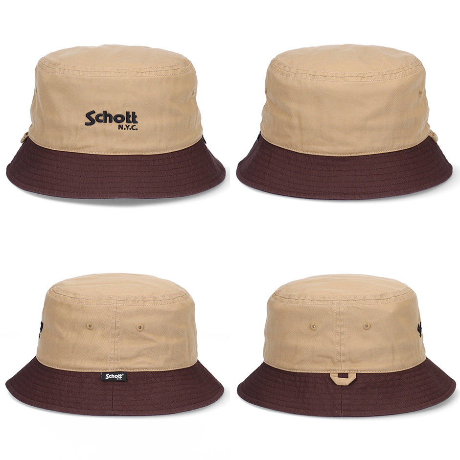 Schott N.Y.C ショット バイカラー バケットハット バケハ 帽子
