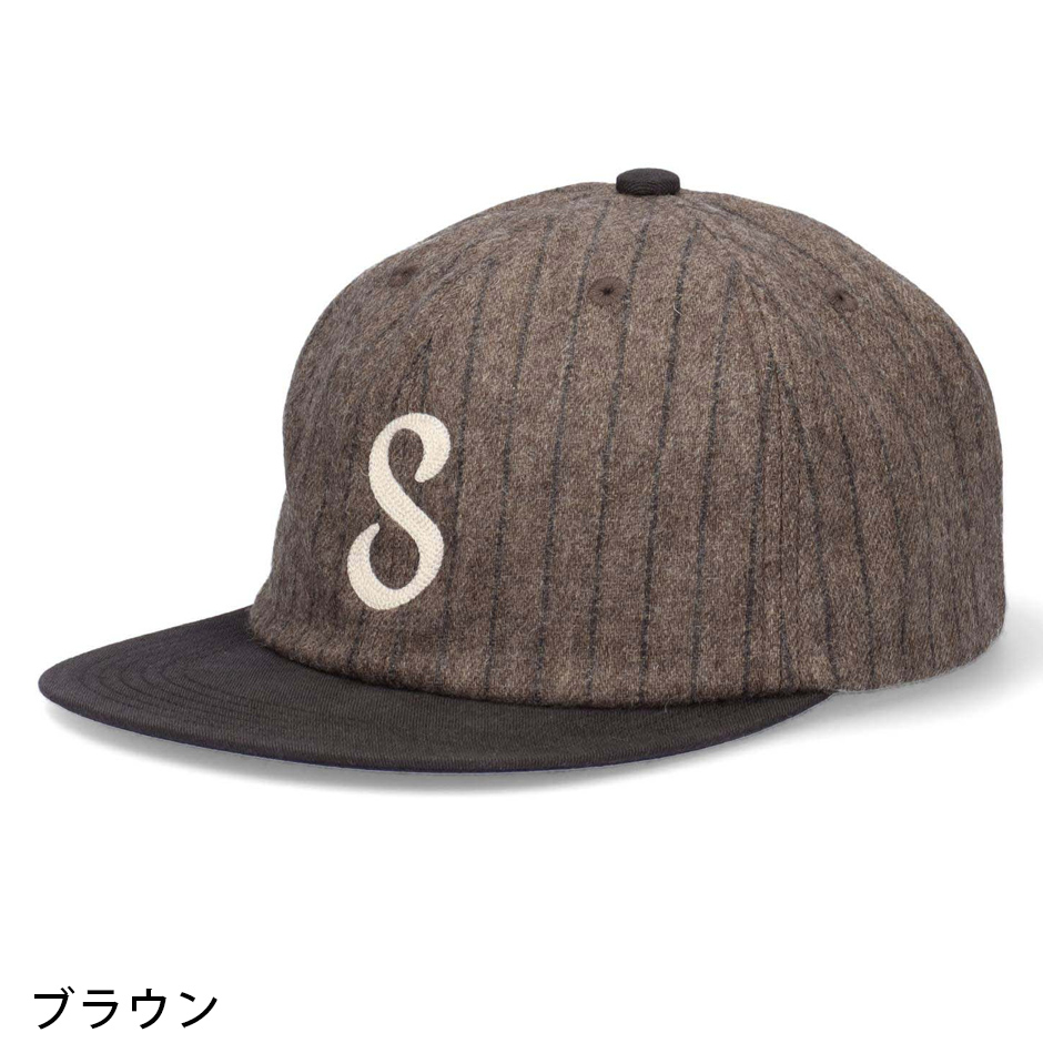 売れ筋がひ！ Schott N.Y.C ショット ストライプ フランネル Sロゴ ウール 帽子