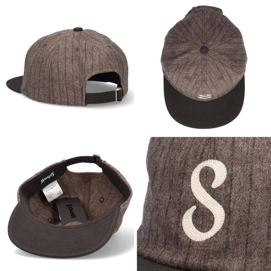 Schott N.Y.C（ショット） ストライプ フランネル Sロゴ ウール
