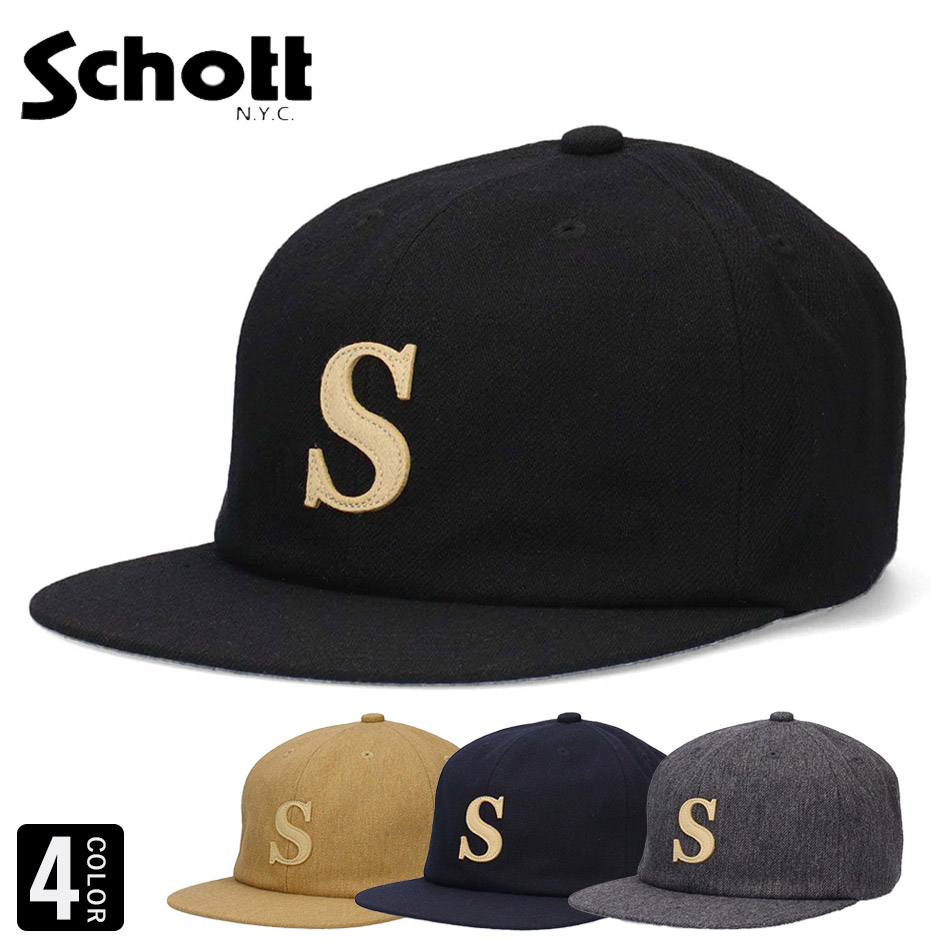 Schott N.Y.C（ショット） Schott ウール ワッペン 6P キャップ 帽子