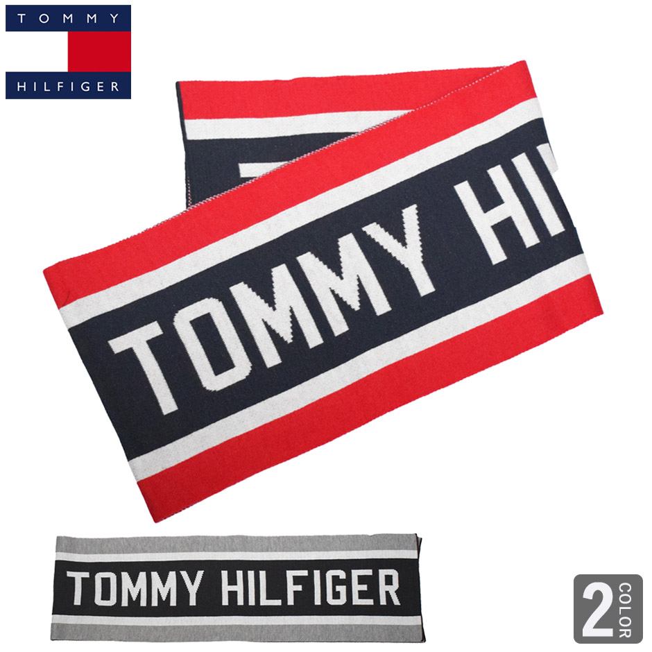 トミーヒルフィガー マフラー スカーフ トミー ブランド ロゴ メンズ レディース 防寒 リサイクル素材 エコ TOMMY FILHIGER  RACING STRIPE SCARF