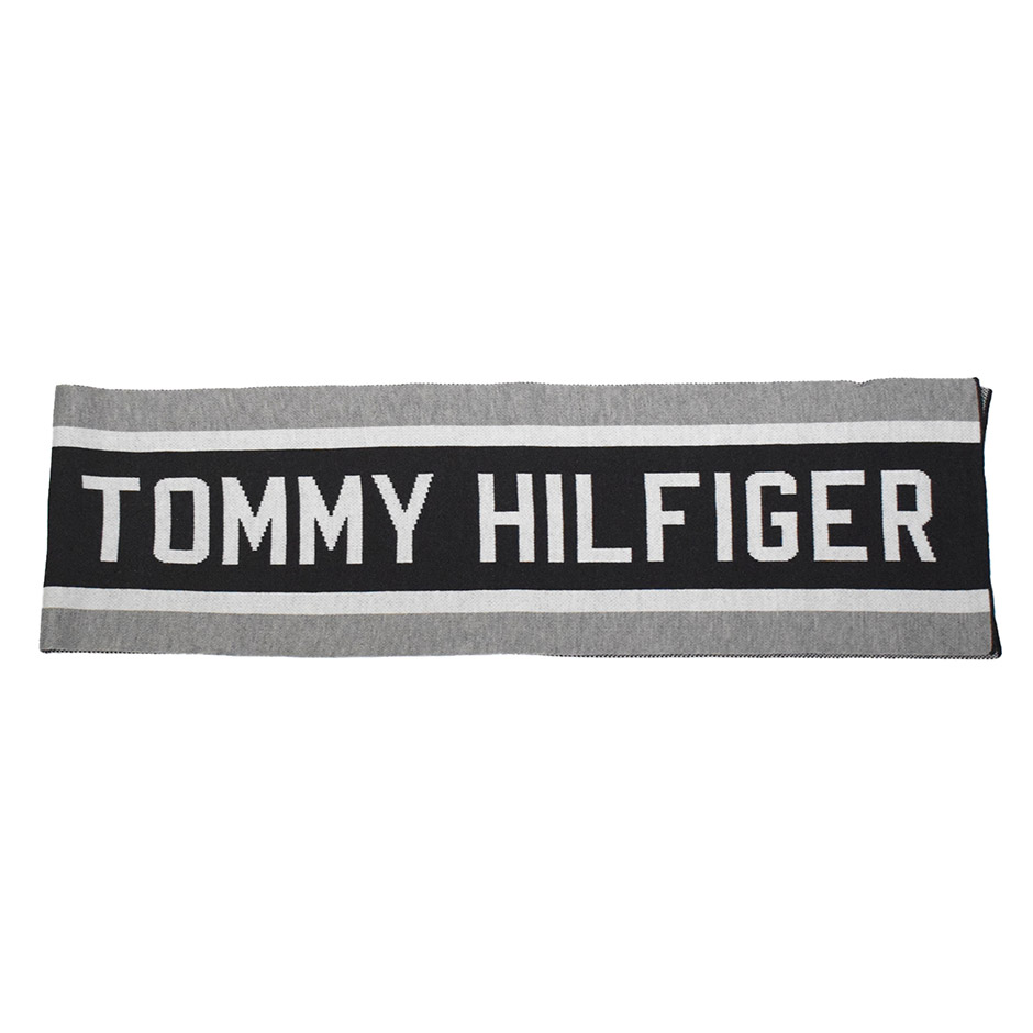 トミーヒルフィガー マフラー スカーフ トミー ブランド ロゴ メンズ レディース 防寒 リサイクル素材 エコ TOMMY FILHIGER  RACING STRIPE SCARF