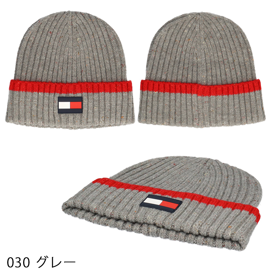 トミーヒルフィガー Tommy Hilfiger ラバーフラックロゴ ニット帽