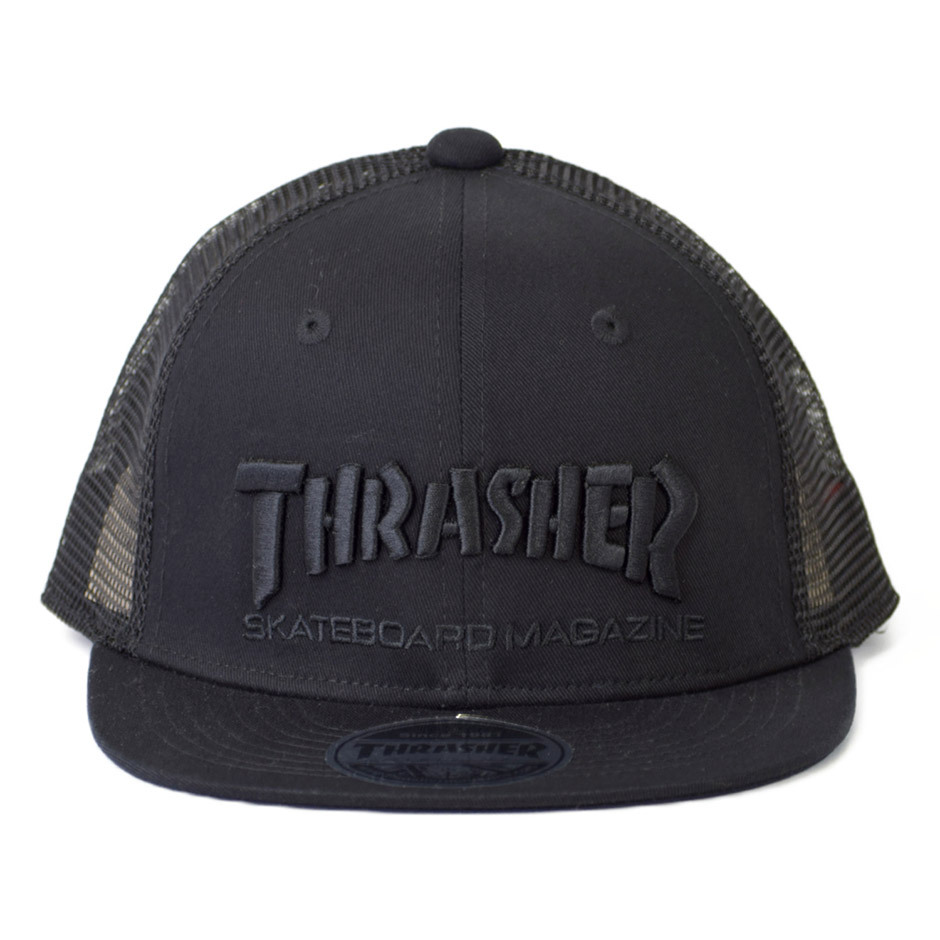 スラッシャー THRASHER 子供 キッズ ロゴ フラットバイザー メッシュ