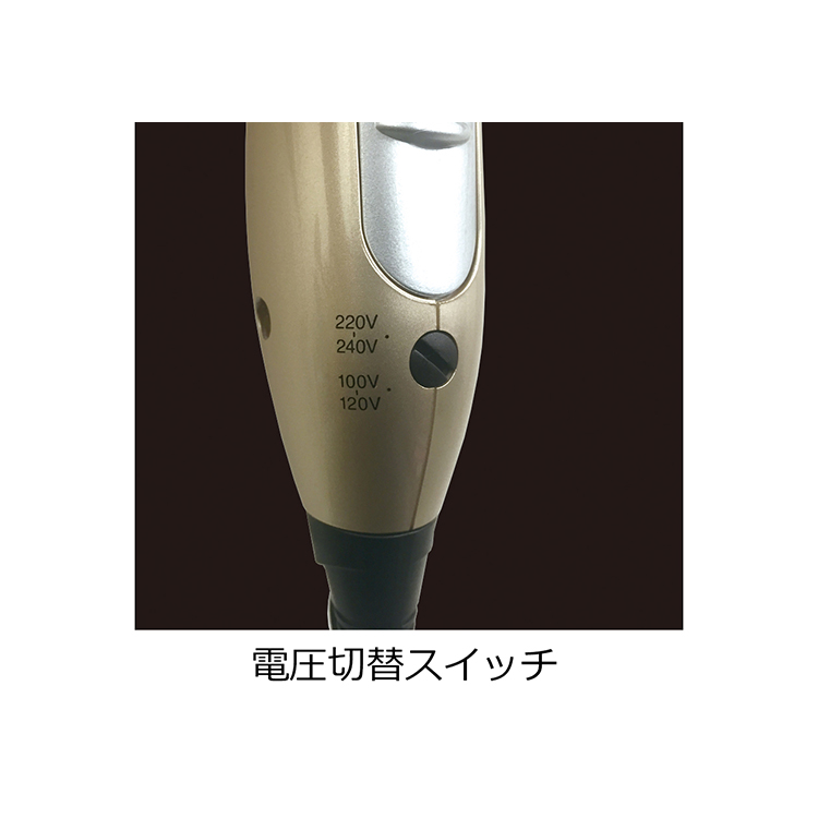 カシムラTI168ドライヤー強力温風冷風電圧切り替え旅行海外対応イオンドライヤー海外対応冷温風マルチボルテージマイナスイオンヘアードライヤー冷風機能付きシャンパンKashimura 