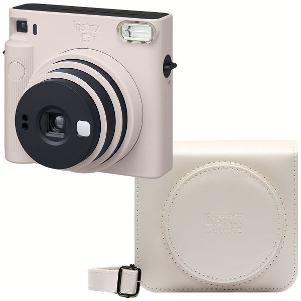 チェキ ケース付き チェキカメラ スクエア チェキスクエア instax SQUARE SQ1 本体 専用ケース付き セット (D)