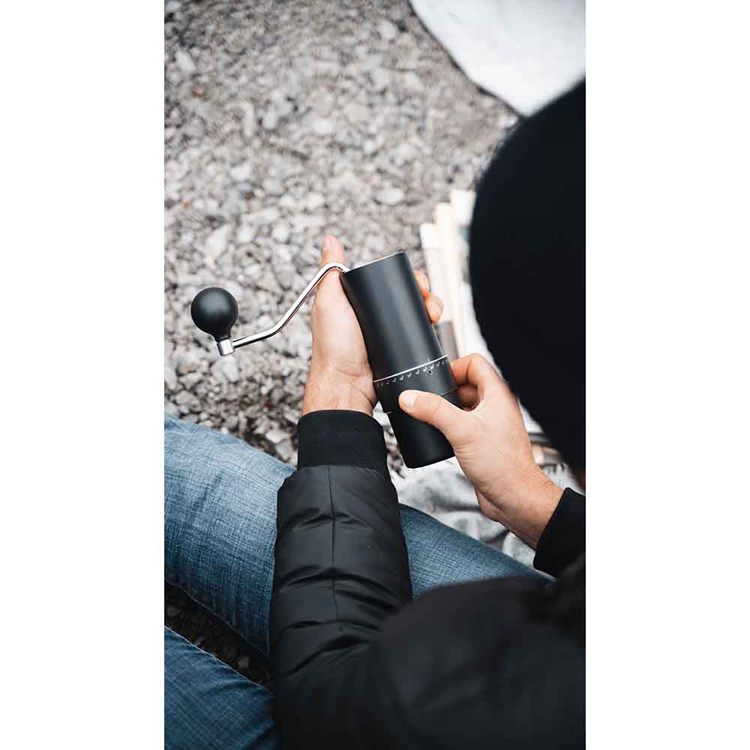 コーヒーグラインダーコーヒーミル挽き目調整手引きミル速く挽けるハンドミルエスプレッソおしゃれモダンアルココーヒーミルARCOブラックGOATSTORY 