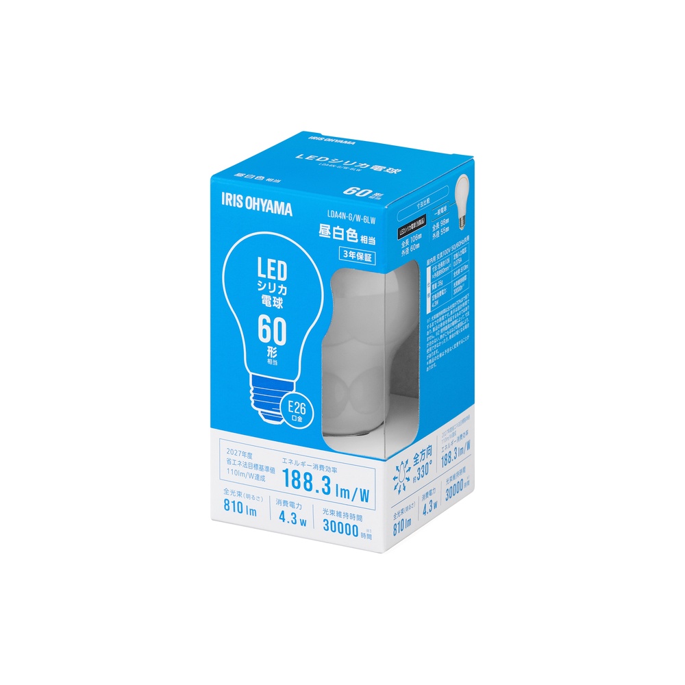 IRIS OHYAMA（アイリスオーヤマ） led電球 e26 60w 60形相当 led照明