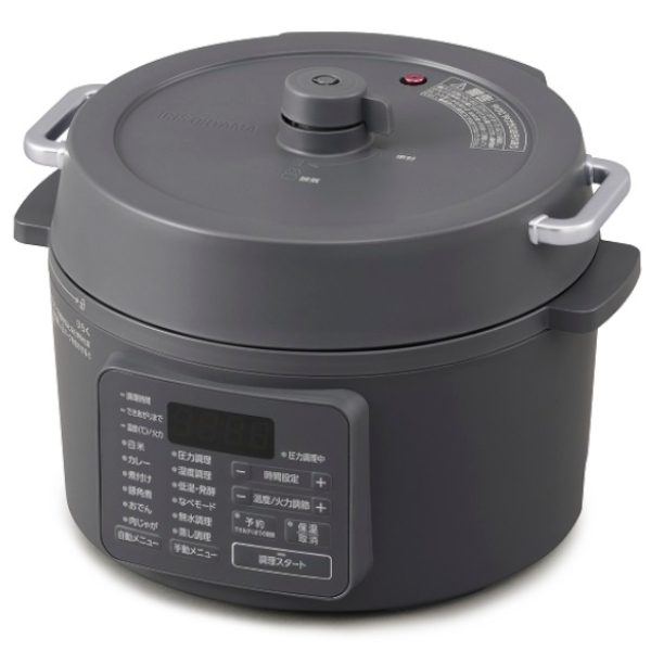 電気圧力鍋 3L 自動調理鍋 自動 電気鍋 グリル鍋 炊飯器 保温 スロークッカー ほったらかし おしゃれ 北欧 グレー ホワイト アイリスオーヤマ PC-MB3 PMPC-MB3 | IRIS OHYAMA | 01