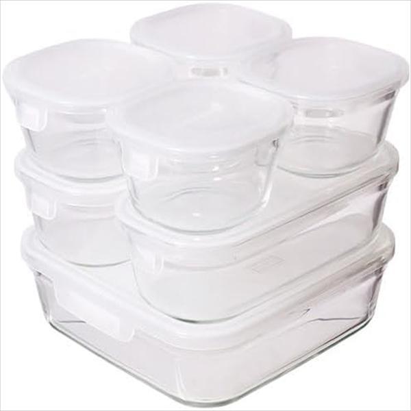 iwaki 保存容器7点セット 耐熱ガラス 保存容器 電子レンジ 食洗器