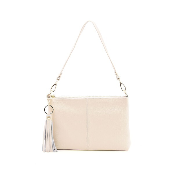 ショルダーバッグ レザー ミニ ポシェット 斜めがけ 2way 牛革 シンプル 上品 トレンド タッセル カジュアル おしゃれ 本革 コンパクト 無地 スマホ 母の日 | COOCO | 01