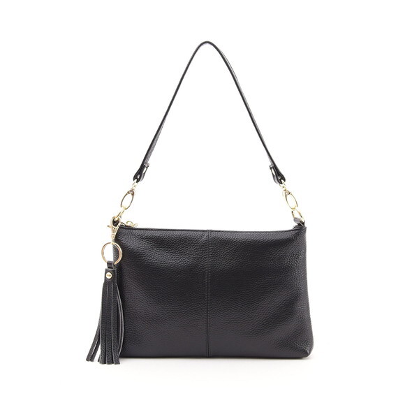 ショルダーバッグ レザー ミニ ポシェット 斜めがけ 2way 牛革 シンプル 上品 トレンド タッセル カジュアル おしゃれ 本革 コンパクト 無地 スマホ 母の日 | COOCO | 02