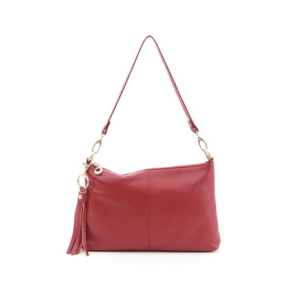 ショルダーバッグ レザー ミニ ポシェット 斜めがけ 2way 牛革 シンプル 上品 トレンド タッセル カジュアル おしゃれ 本革 コンパクト 無地 スマホ 母の日 | COOCO | 04