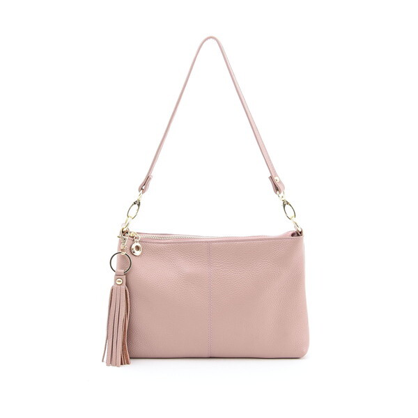 ショルダーバッグ レザー ミニ ポシェット 斜めがけ 2way 牛革 シンプル 上品 トレンド タッセル カジュアル おしゃれ 本革 コンパクト 無地 スマホ 母の日 | COOCO | 05