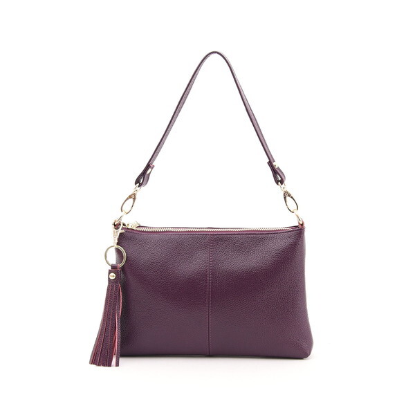 ショルダーバッグ レザー ミニ ポシェット 斜めがけ 2way 牛革 シンプル 上品 トレンド タッセル カジュアル おしゃれ 本革 コンパクト 無地 スマホ 母の日 | COOCO | 11