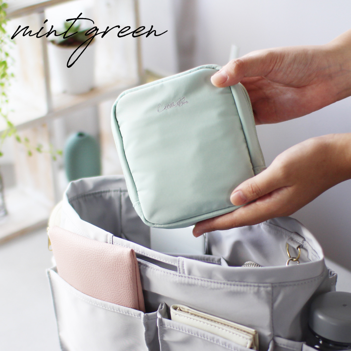 ポーチ 化粧ポーチ ミニポーチ コスメポーチ 小物入れ メイクポーチ ポーチ トラベル 旅行 可愛い コンパクト バッグインバッグ スクエアポーチ | リルビー | 01