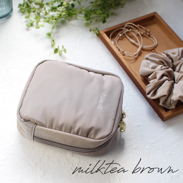 ポーチ 化粧ポーチ ミニポーチ コスメポーチ 小物入れ メイクポーチ ポーチ トラベル 旅行 可愛い コンパクト バッグインバッグ スクエアポーチ | リルビー | 06