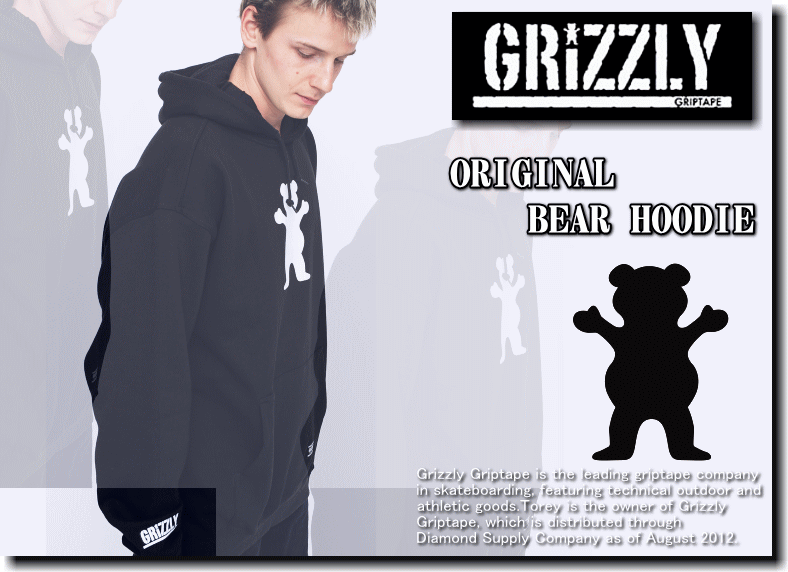 GRIZZLY GRIPTAPE グリズリー グリップテープ OG BEAR HOODIE 裏起毛