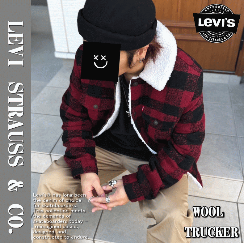ジャケット・アウター LEVI'S RED TYPE II TRUCKER JACKET Levi's（リーバイス） 【米国モデル】 Levis WOOL TRUCKER JACKET ボア