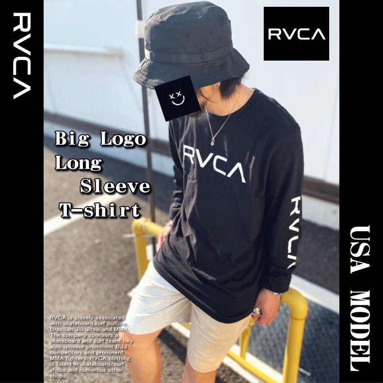 【価格見直しました】 RVCA ルーカ BIG LOGO Long Sleeve T-shirts ロングスリーブ Tシャツ M451URBI  米国モデル 日本未発売