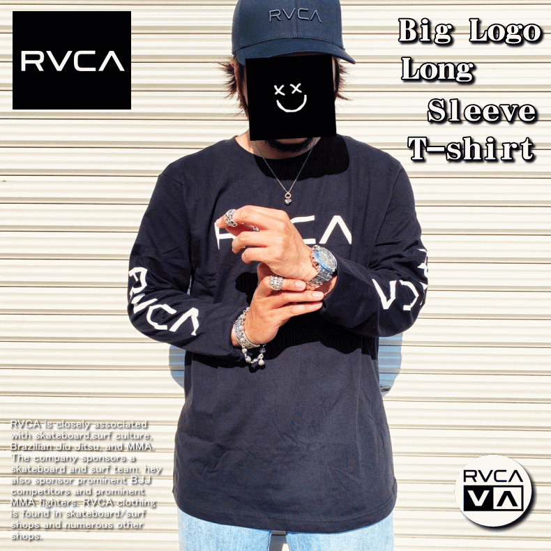 【価格見直しました】 RVCA ルーカ BIG LOGO Long Sleeve T-shirts ロングスリーブ Tシャツ M451URBI  米国モデル 日本未発売