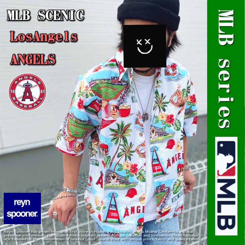 夏物処分】 Reyn Spooner レインスプーナー MLB SCENIC Los Angeles