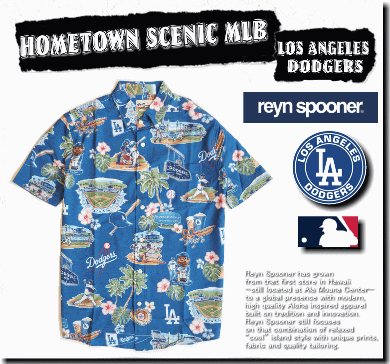Reyn Spooner レインスプーナー MLB SCENIC Los Angeles DODGERS