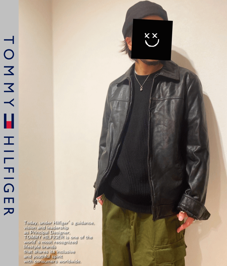 Tommy Hilfiger トミー ヒルフィガー FAUX LEATHER JACKET