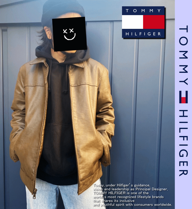 【在庫処分】 Tommy Hilfiger FAUX LEATHER JACKET