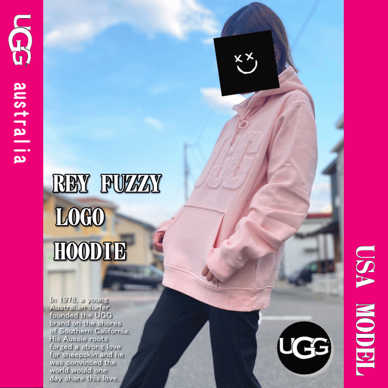 UGG Australia 【超上質スウェット生地】 アグ REY FUZZY LOGO