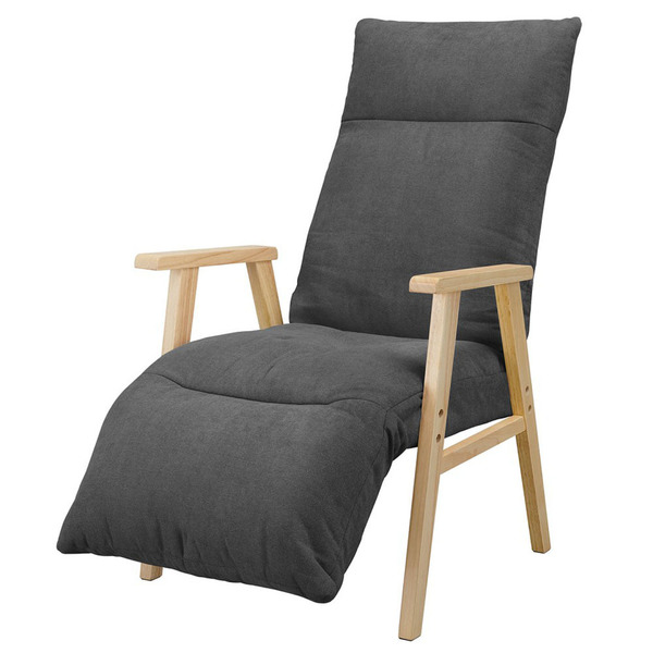 リクライニングアームチェア アイリスオーヤマ　グレー IRIS OHYAMA（アイリスオーヤマ） リクライニングチェア 一人用 高座