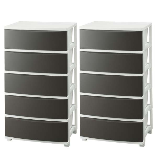 IRIS OHYAMA（アイリスオーヤマ） チェスト 完成品 おしゃれ 白 2個