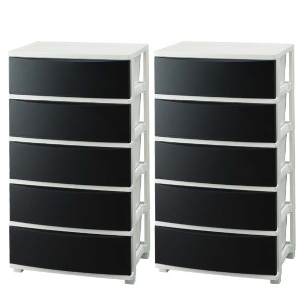 IRIS OHYAMA（アイリスオーヤマ） チェスト 完成品 おしゃれ 白 2個