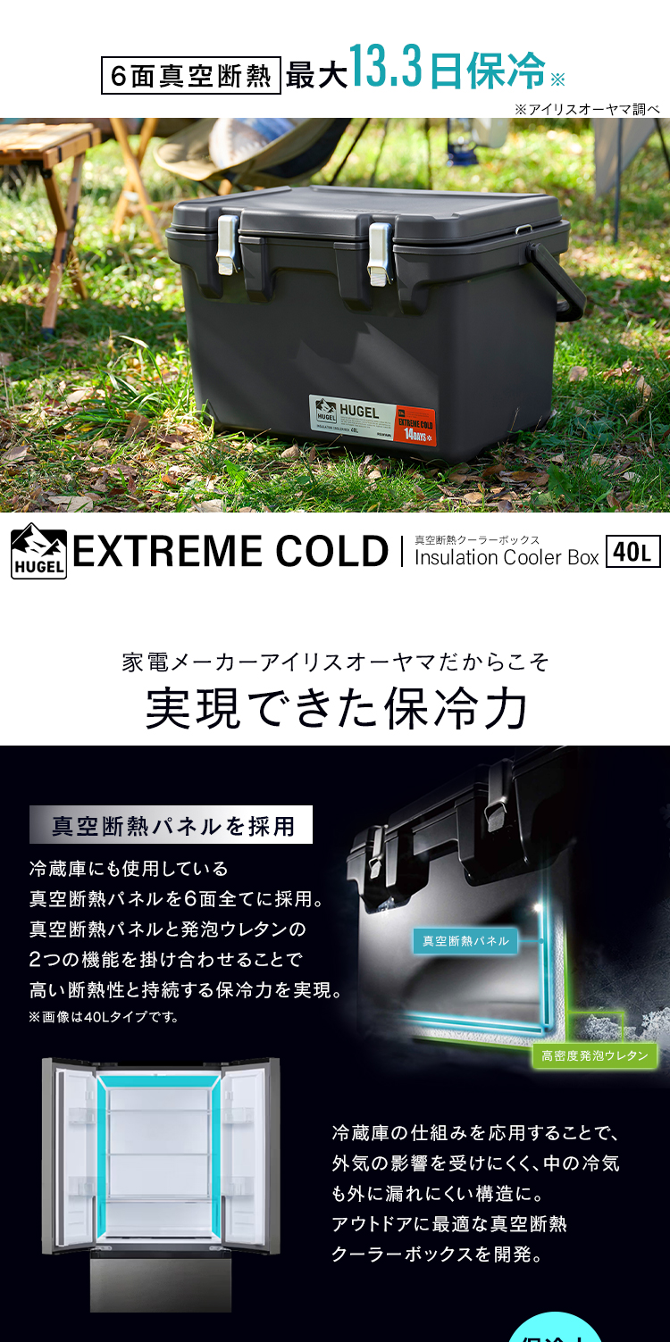 IRIS OHYAMA（アイリスオーヤマ） クーラーボックス 大型 釣り 40L