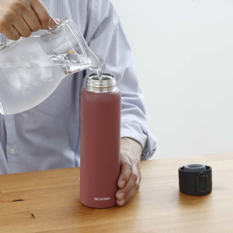 ステンレス水筒すいとうレジャーお弁当水分補給保温保冷飲みもの飲物マグボトルマグボトルマイボトルランチ水分補給ステンレスケータイボトルワンタッチSB-O600アッシュピンクアッシュグレーアッシュホワイトアッシュブルーアイリスオーヤマ