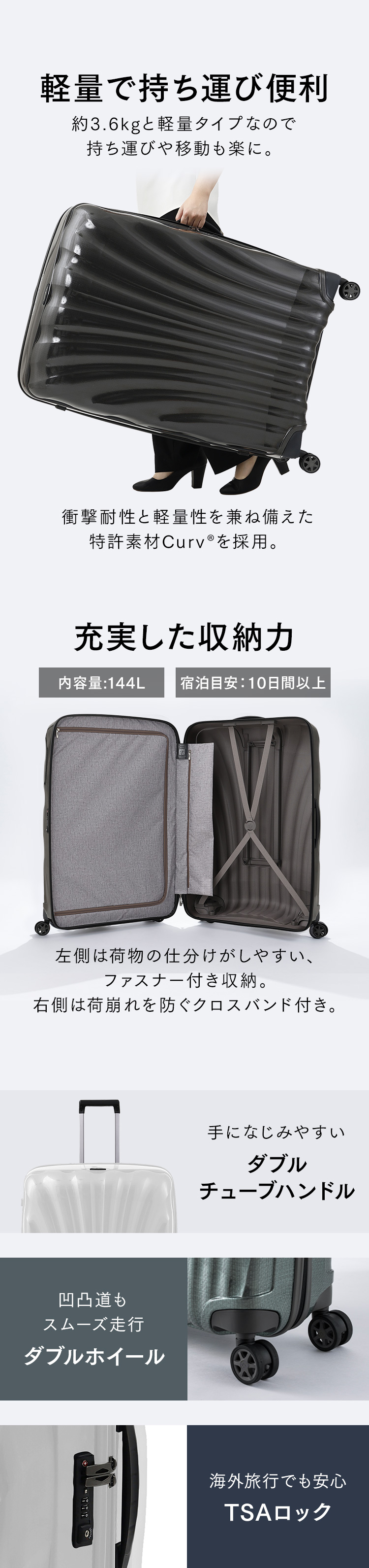 1回使用 ☆美品☆ Samsonite スーツケース 大型 Samsonite 【並行輸入品】 スーツケース キャリーケース ハード