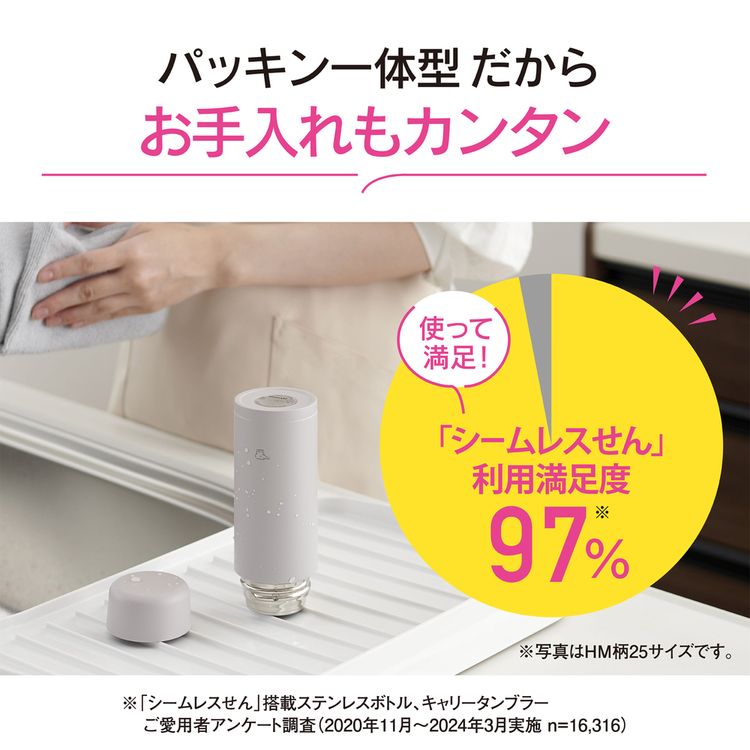象印（ZOJIRUSHI） 水筒 シームレス 250ml ステンレスボトル スリム