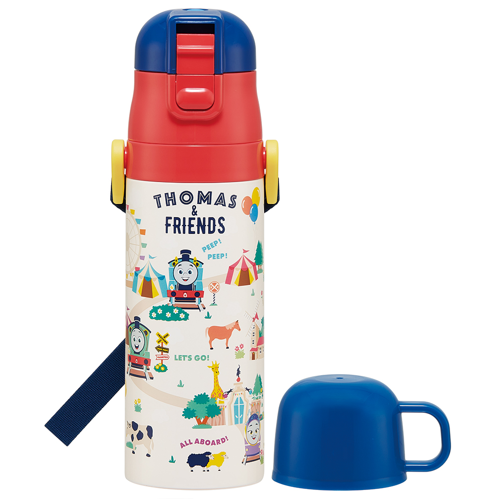 水筒 子供 ステンレス製2WAYボトル 直飲み470ml コップ 430ml SKDC4