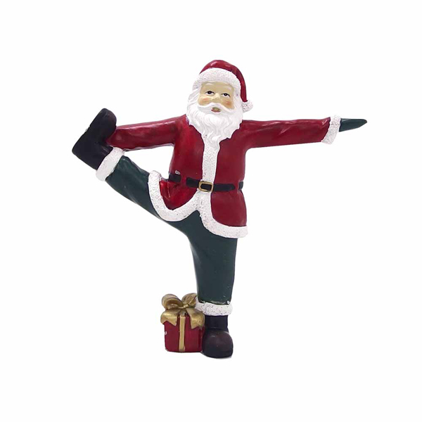 クリスマス 飾り インテリア ヨガポーズ サンタクロース 置物