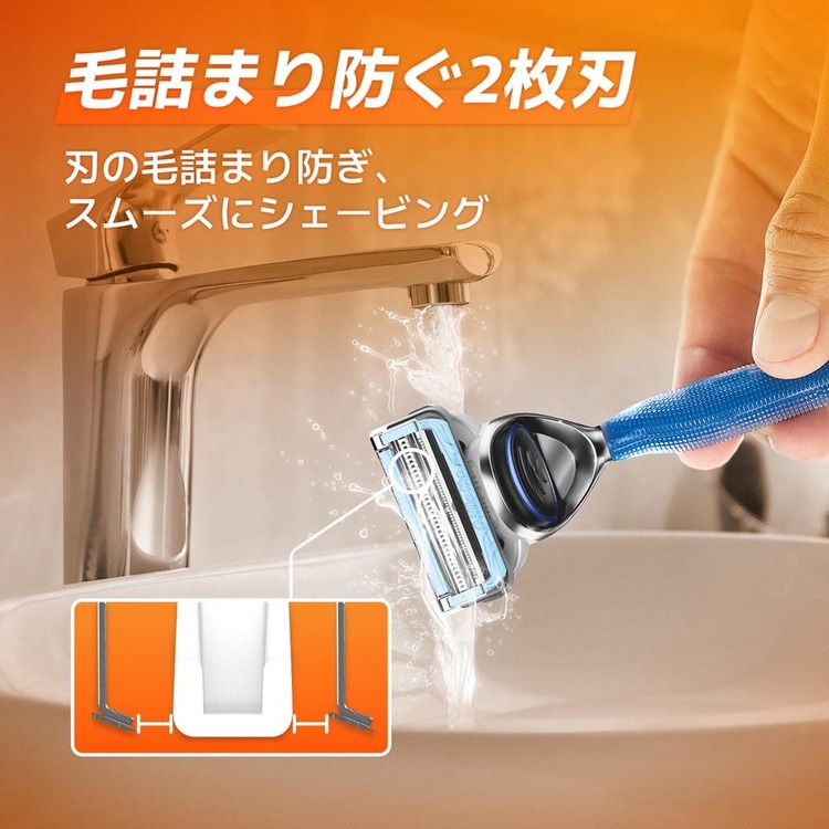 髭剃りシェービングカミソリシェーバーひげそりジレットGillette替え刃フュージョンボディ【2個セット】ジレットフュージョンボディ替刃3BGillette 