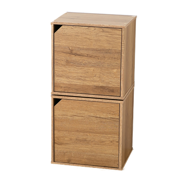 キューブボックス 2個 セット 幅34.9cm 扉付き 扉なし カラーボックス