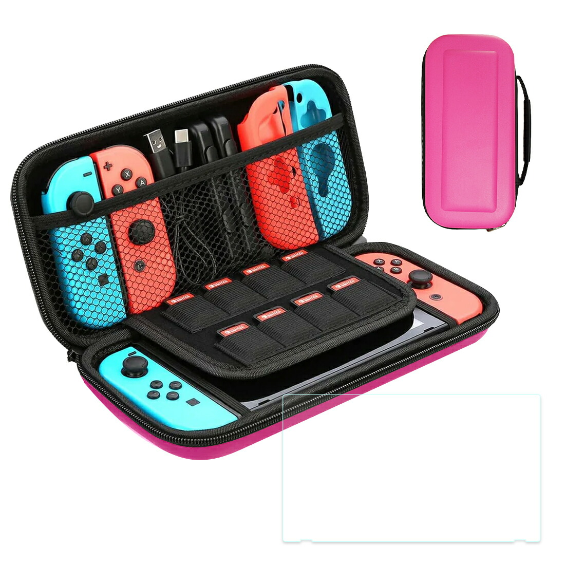 Nintendo Switch 有機EL キャリングケース付き　付属品有　美品 液晶保護 シート付き Nintendo Switch キャリングケース switch 有機EL