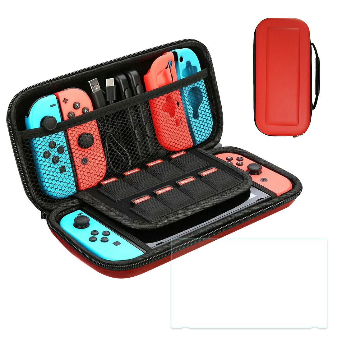 液晶保護 シート付き Nintendo Switch キャリングケース switch 有機EL 
